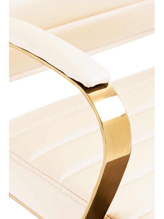 Havana keinonahkainen työtuoli, kermanvärinen