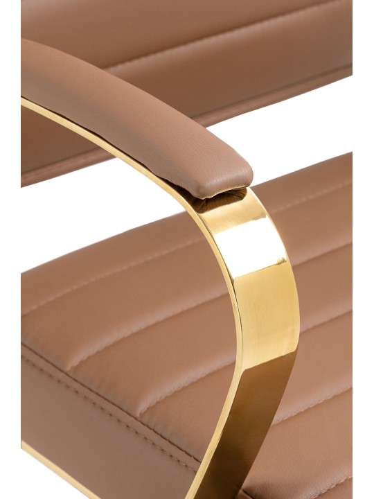 Havana keinonahkainen työtuoli, vaaleanruskea