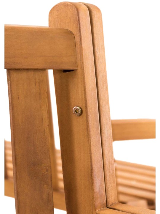 Kenna-puupenkki käsinojalla puoliympyrän muotoinen 250 cm, tiikki