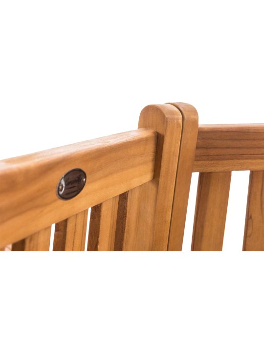 Kenna-puupenkki käsinojalla puoliympyrän muotoinen 250 cm, tiikki