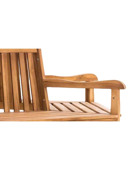 Kenna-puupenkki käsinojalla puoliympyrän muotoinen 250 cm, tiikki