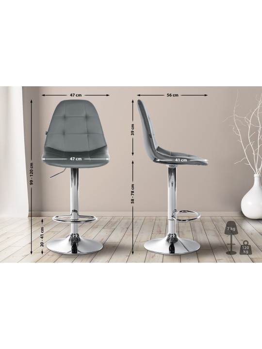 Baarijakkara Elmore keinonahka C, harmaa Baarijakkara Elmore keinonahka C, harmaa