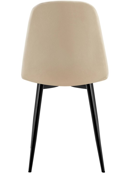 Setti 4 ruokapöydän tuolia Baxter velvet, kermanvärinen