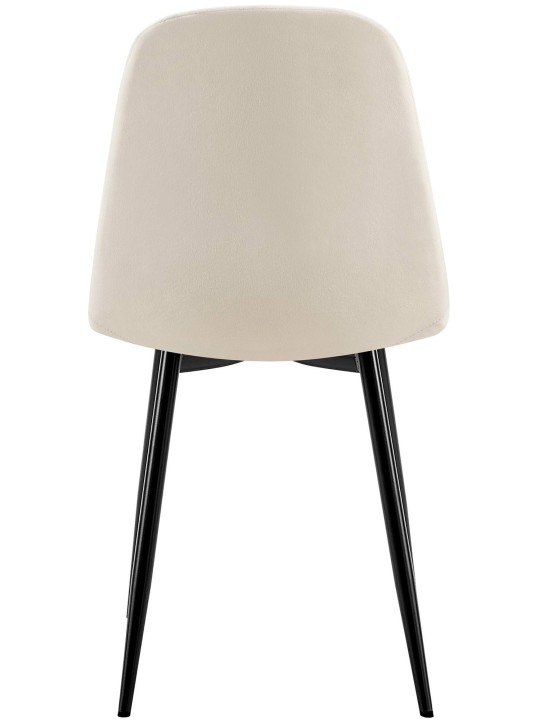 Setti 4 ruokapöydän tuolia Baxter velvet, kermanvalkoinen