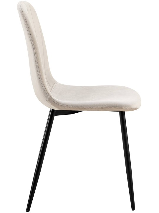 Setti 4 ruokapöydän tuolia Baxter velvet, harmaa