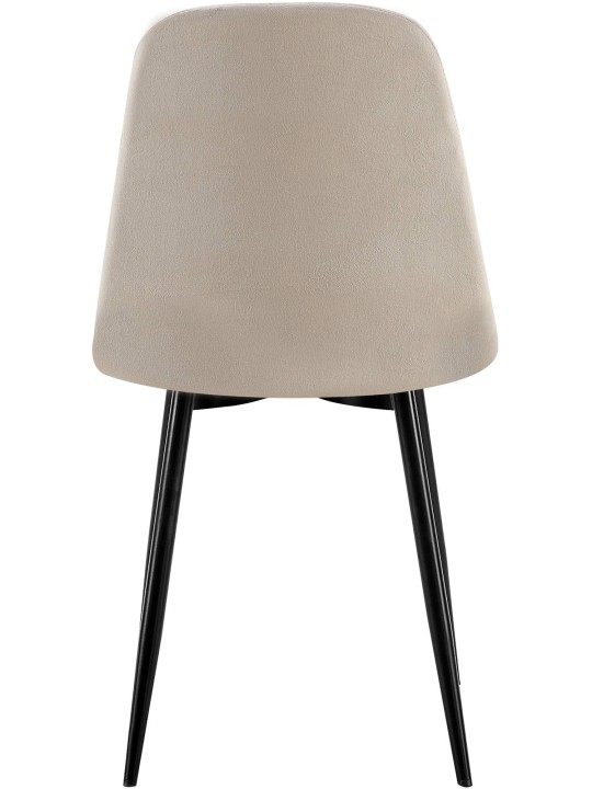 Setti 4 ruokapöydän tuolia Baxter velvet, harmaa