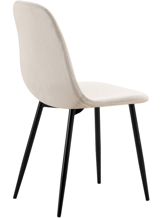 Setti 4 ruokapöydän tuolia Baxter velvet, harmaa