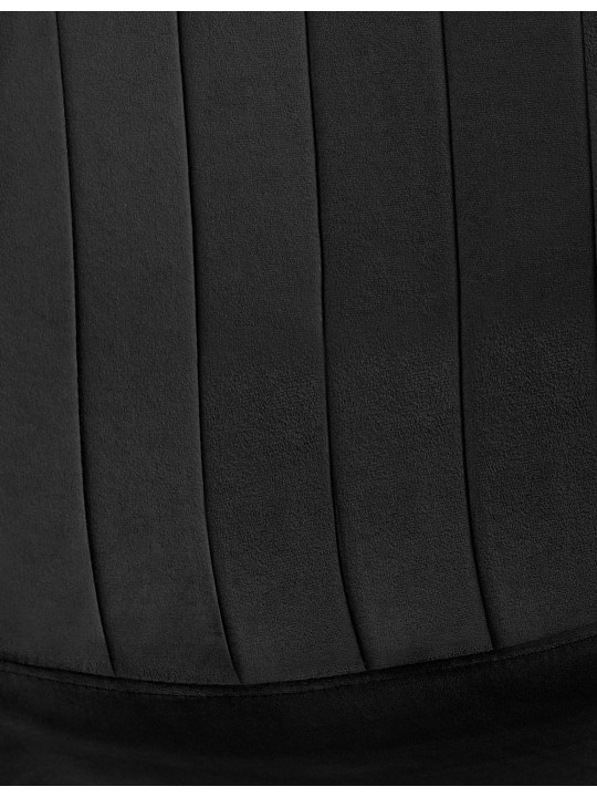 Setti 4 ruokapöydän tuolia Baxter velvet, musta