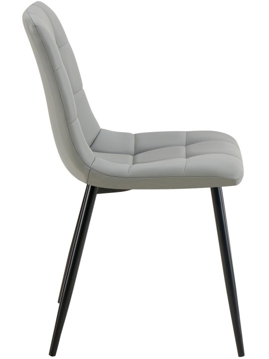 4 ruokapöydän tuolin sarja Antibes keinonahkaa, vaaleanharmaa