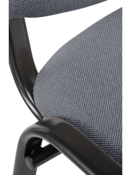 Vierailijatuoli Ken kangasta, harmaa