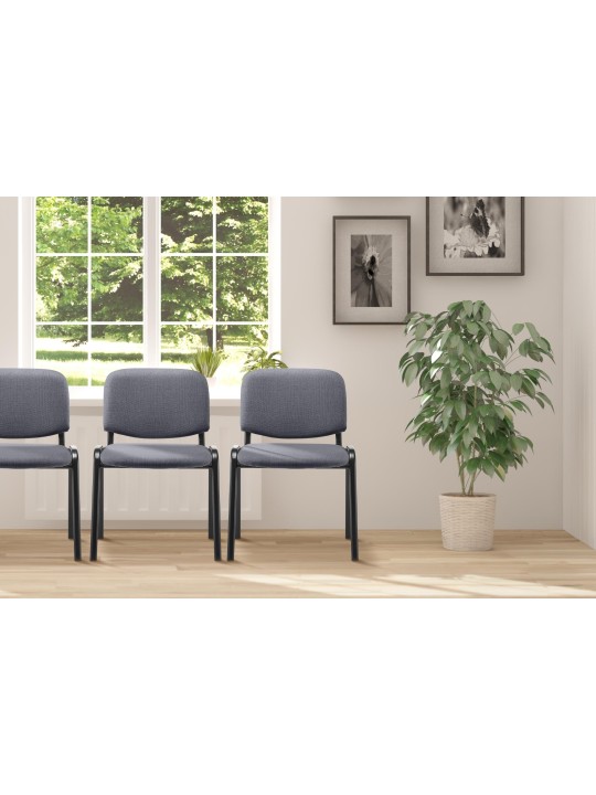 Vierailijatuoli Ken kangasta, harmaa