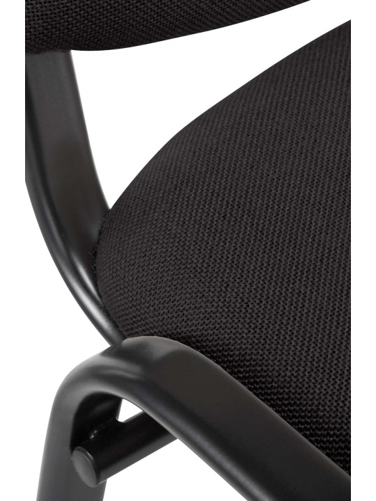 Vierailijatuoli Ken kangasta, musta