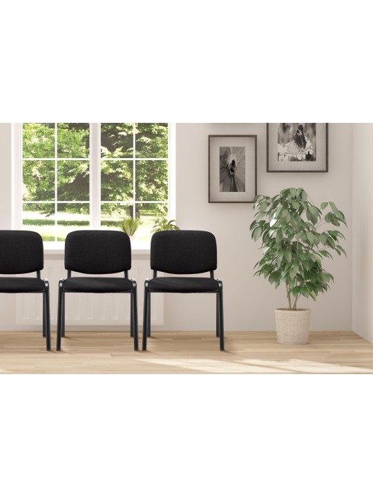 Vierailijatuoli Ken kangasta, musta