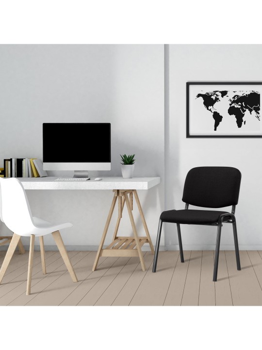 Vierailijatuoli Ken kangasta, musta