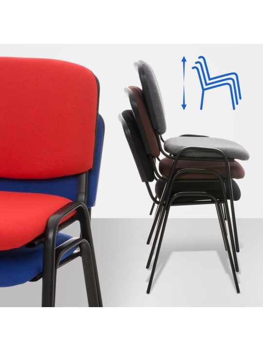 Vierailijatuoli Ken kangasta, punainen