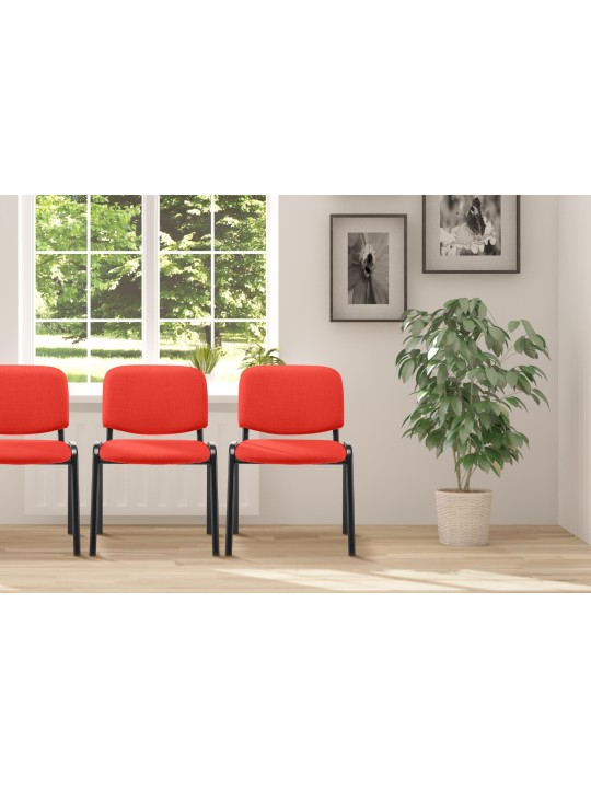 Vierailijatuoli Ken kangasta, punainen