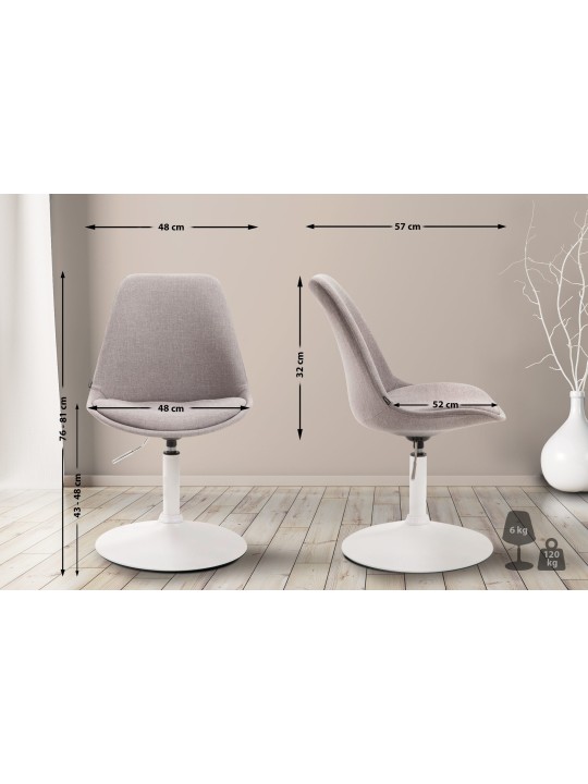 Tuoli Maverick W kangasta, harmaa