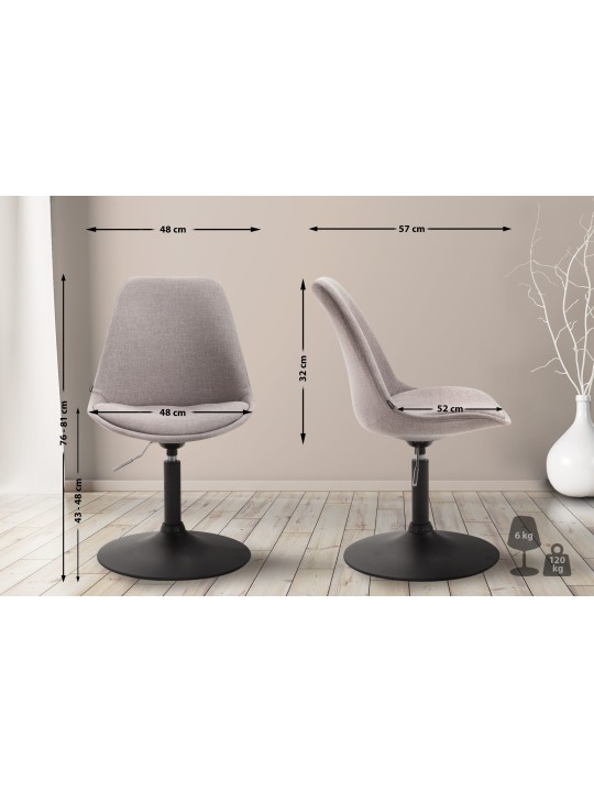 Tuoli Maverick B kangasta, harmaa