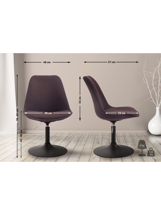 Tuoli Maverick B kangasta, ruskea