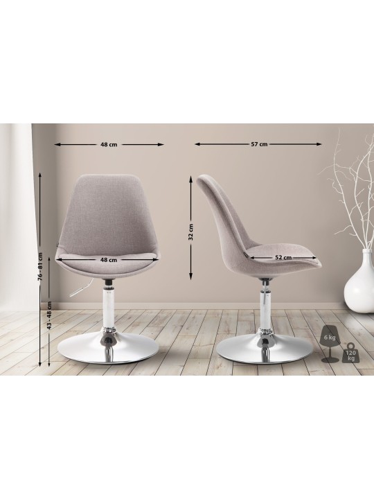 Tuoli Maverick C kangasta, harmaa