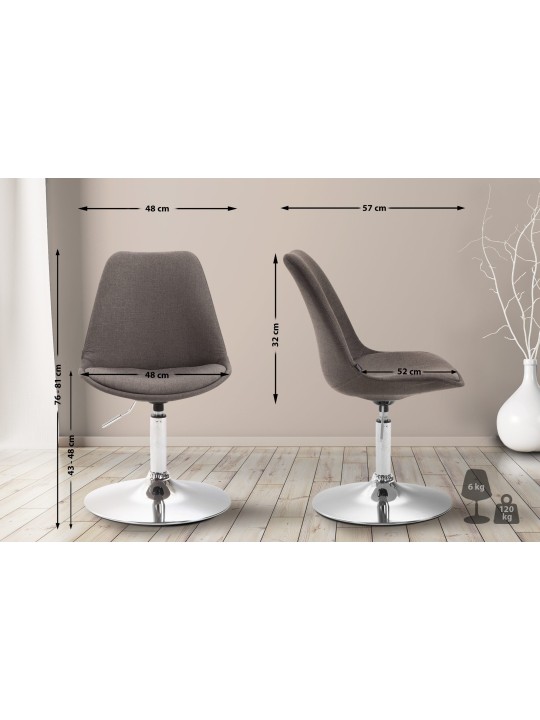 Tuoli Maverick C kangasta, tummanharmaa