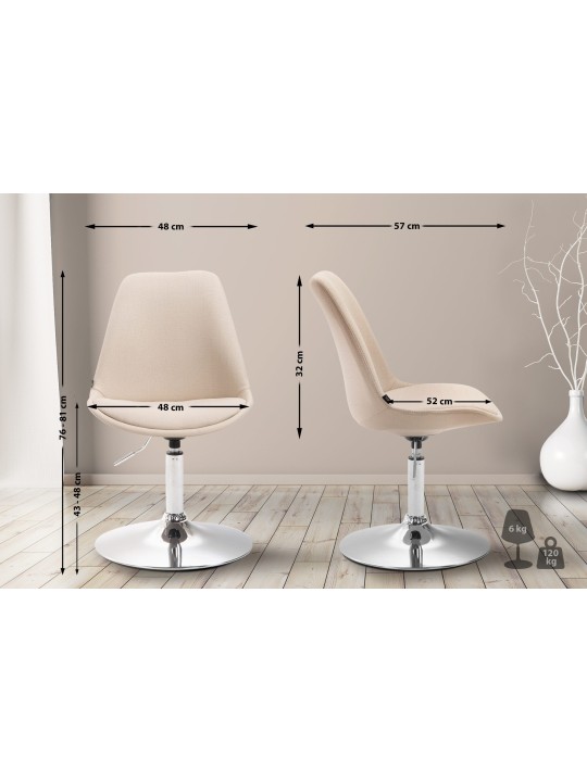 Tuoli Maverick C kangasta, kermanvärinen Tuoli Maverick C kangasta, kermanvärinen