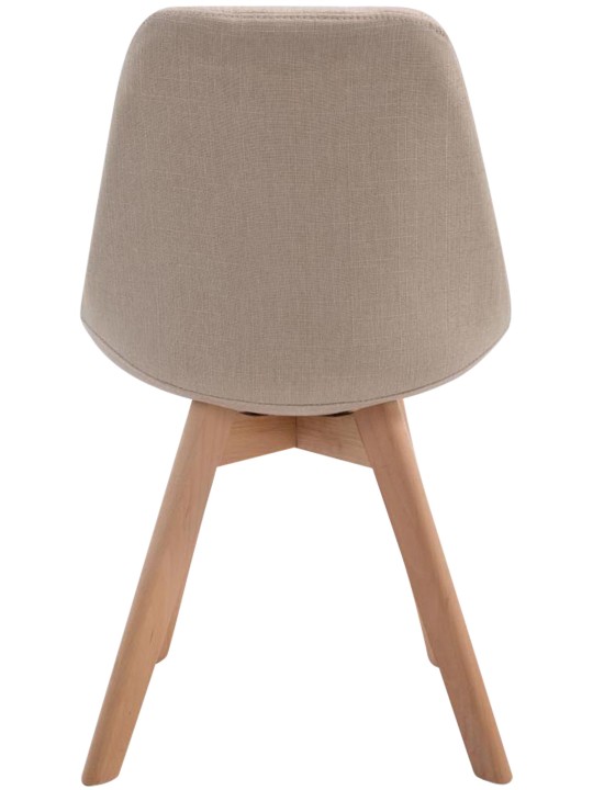 Vierailutuoli Borneo V2 Natura kangasta, kermanvärinen