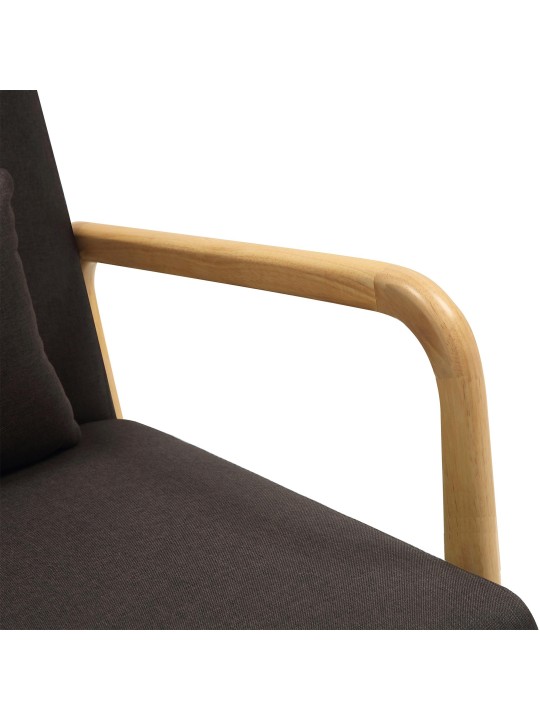 Nojatuoli Hibbing kangasta, ruskea