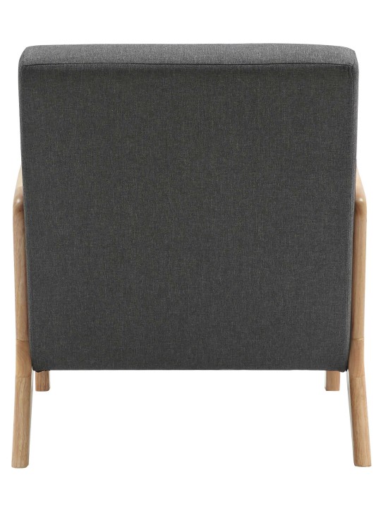 Nojatuoli Hibbing kangasta, tummanharmaa