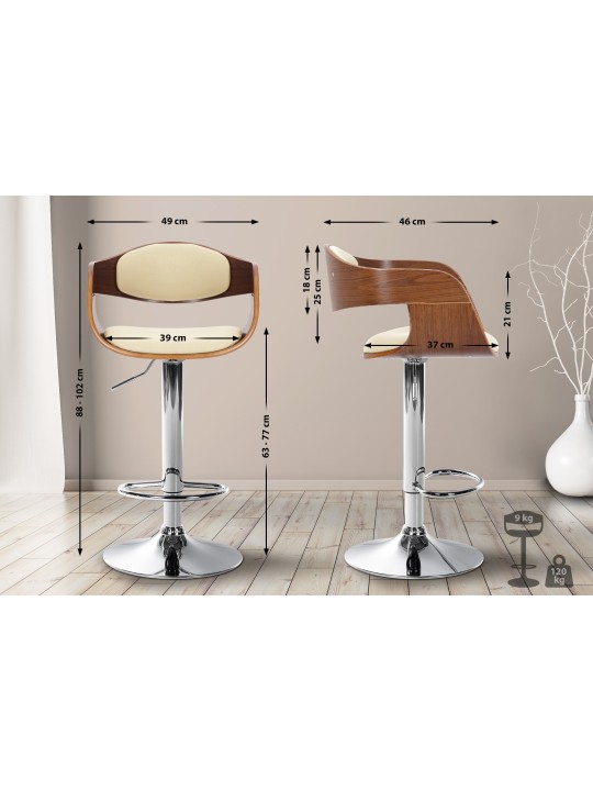 Baarijakkara Kingston C, pähkinä/kermanvärinen Baarijakkara Kingston C, pähkinä/kermanvärinen