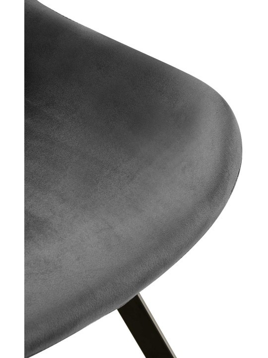 Lewes samettinen ruokapöydän tuoli, tummanharmaa
