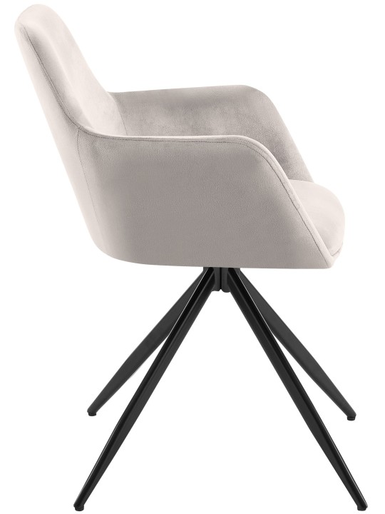 Olema samettinen ruokapöydän tuoli, harmaa