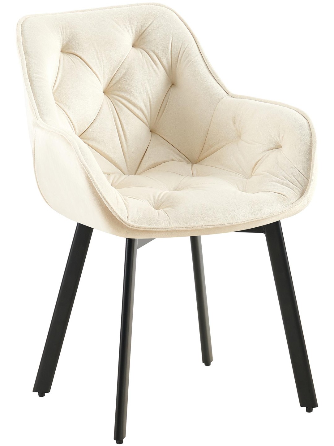 Antigo sametti ruokatuoli, kermanvärinen