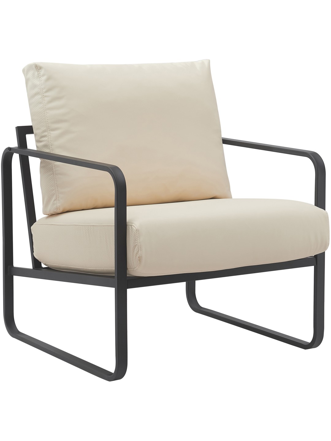 Lounger Manea keinonahkaa, kermanvärinen