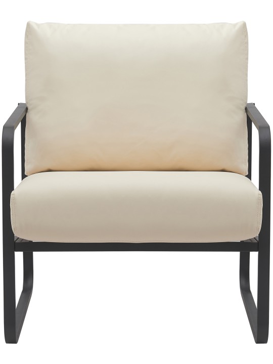 Lounger Manea keinonahkaa, kermanvärinen