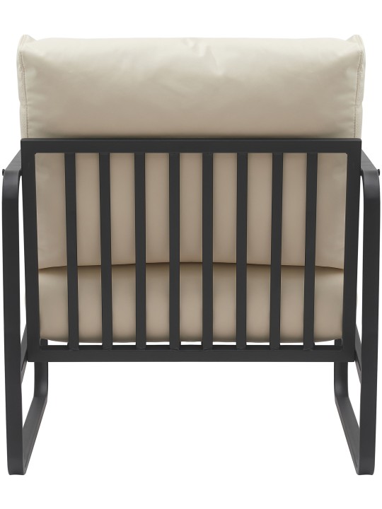 Lounger Manea keinonahkaa, kermanvärinen