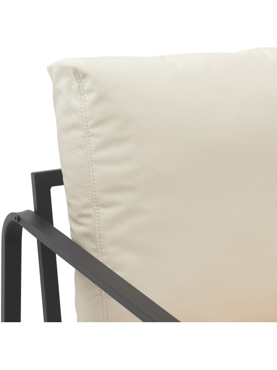 Lounger Manea keinonahkaa, kermanvärinen