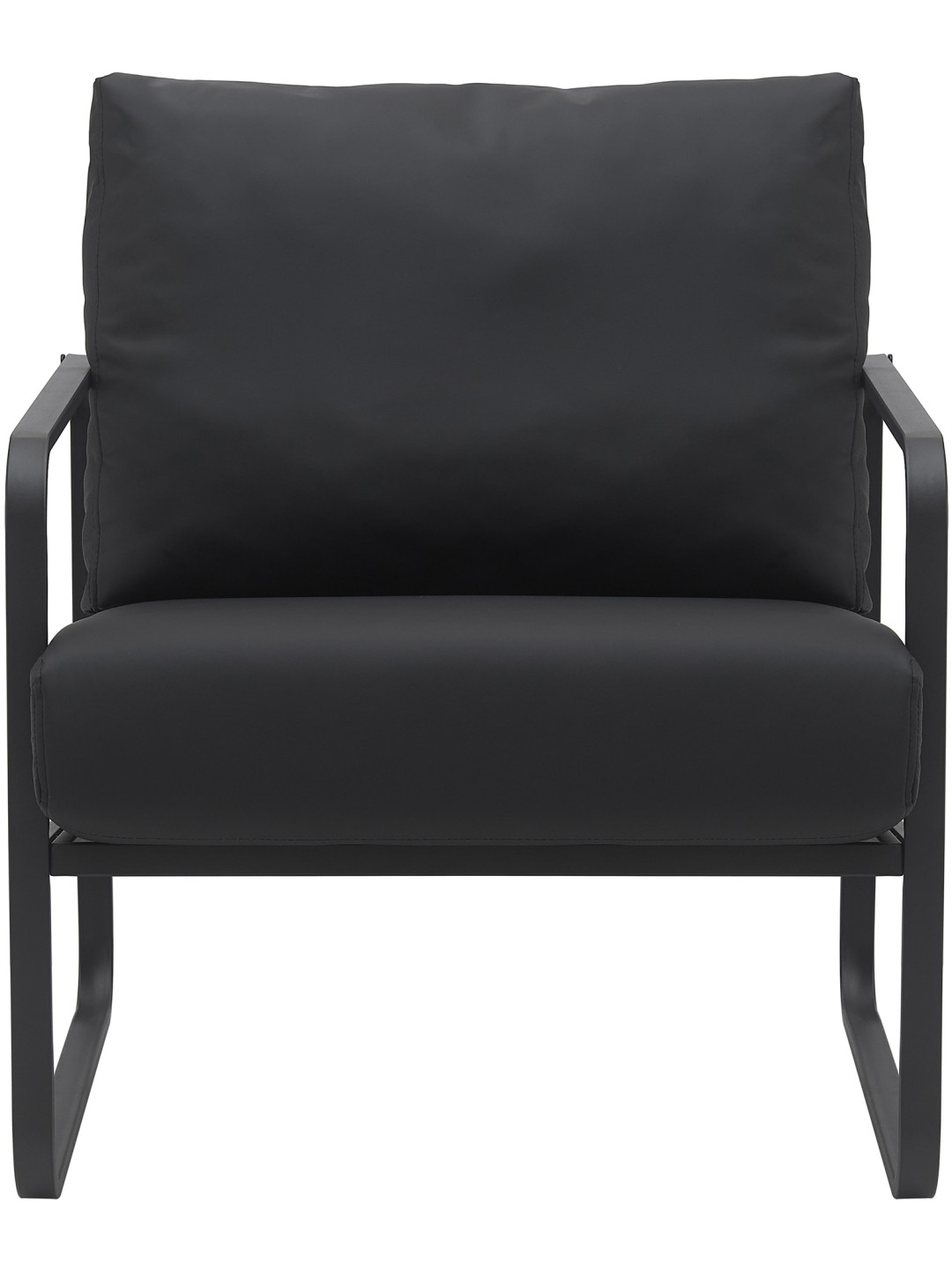 Lounger Manea keinonahkaa, musta