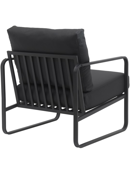 Lounger Manea keinonahkaa, musta