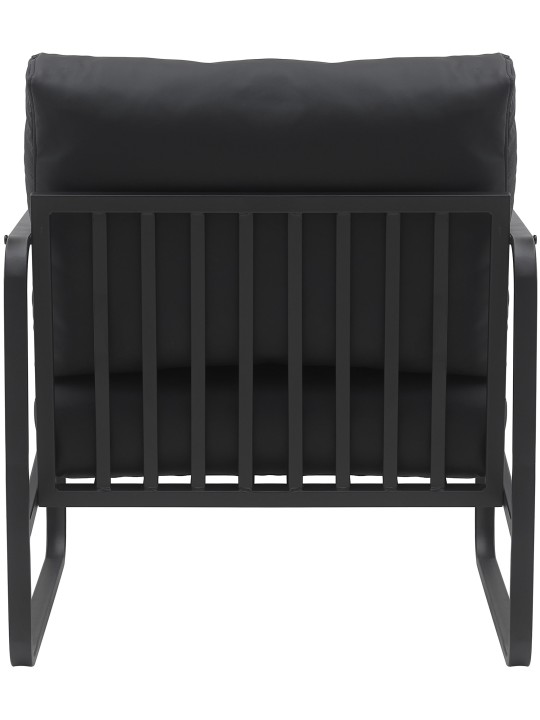 Lounger Manea keinonahkaa, musta