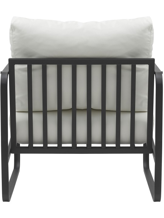 Lounger Manea keinonahkaa, valkoinen