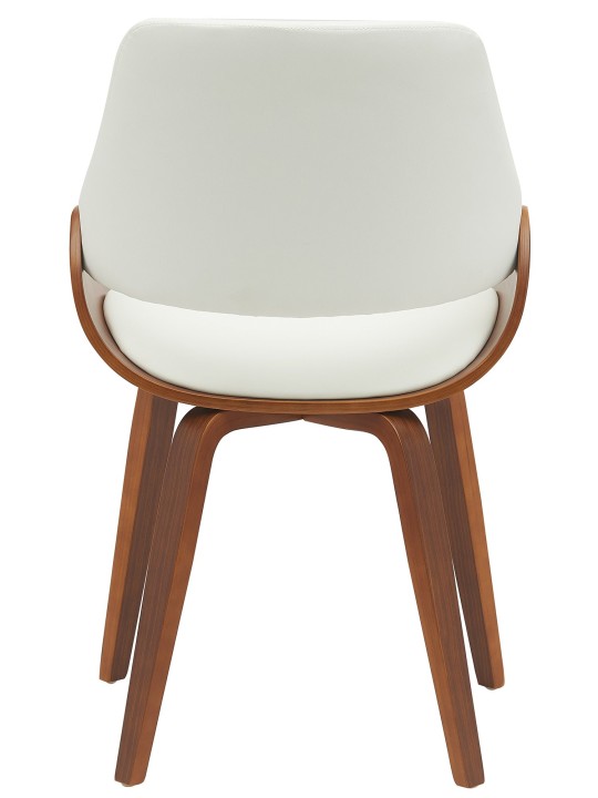 Ruokailuhuoneen tuoli Vangale keinonahkaa, pähkinä/valkoinen