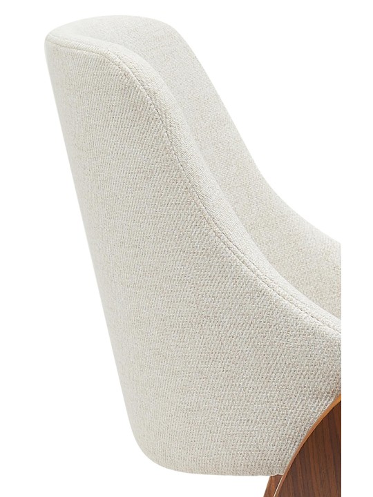 Ruokasalin tuoli Vangale kangasta, pähkinä/kermanvärinen