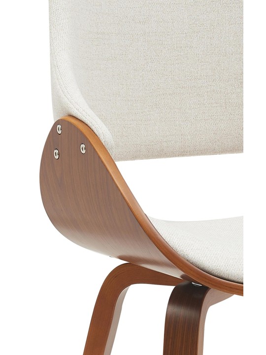 Ruokasalin tuoli Vangale kangasta, pähkinä/kermanvärinen