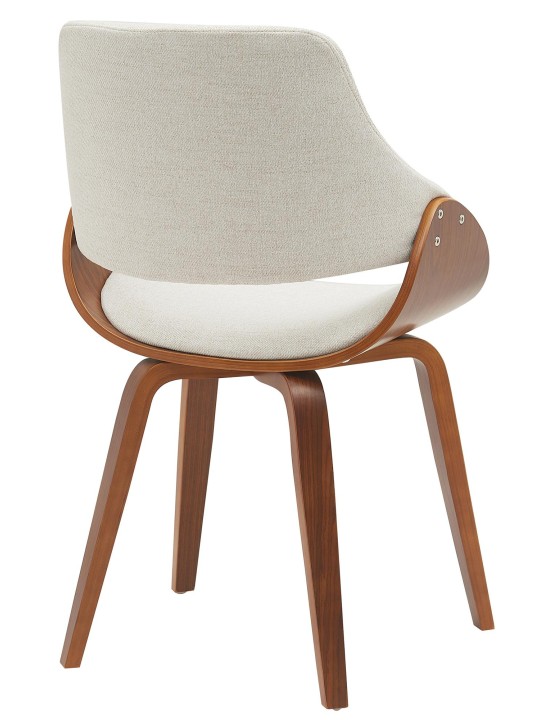 Ruokasalin tuoli Vangale kangasta, pähkinä/kermanvärinen