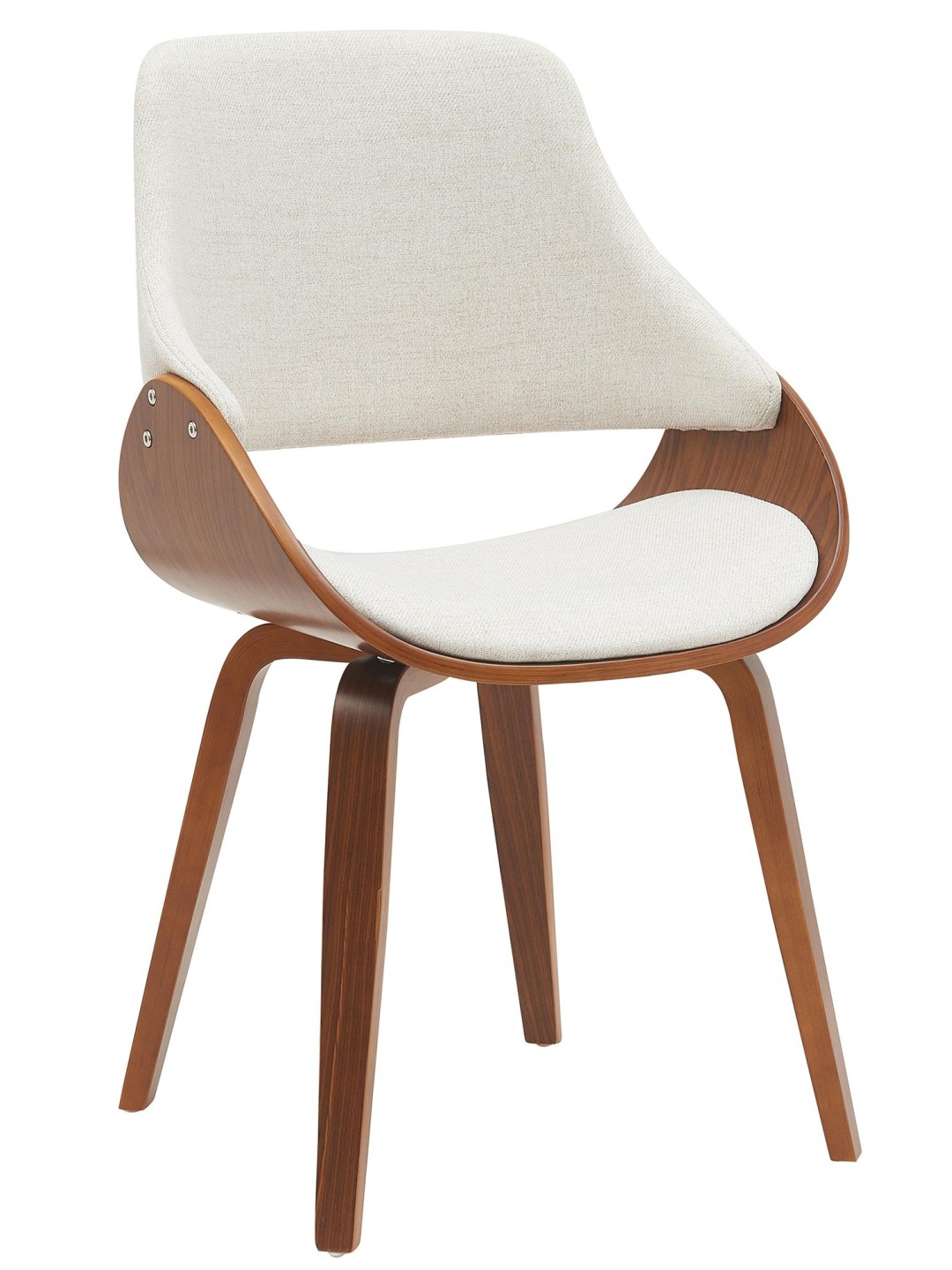 Ruokasalin tuoli Vangale kangasta, pähkinä/kermanvärinen