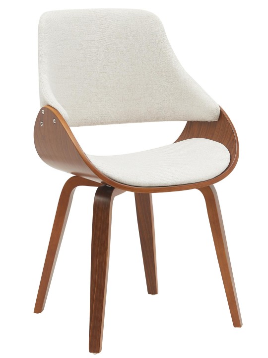 Ruokasalin tuoli Vangale kangasta, pähkinä/kermanvärinen