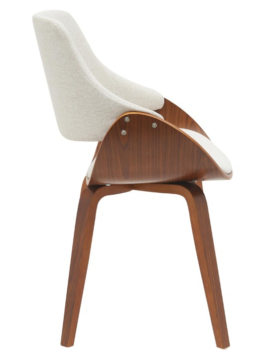 Ruokasalin tuoli Vangale kangasta, pähkinä/kermanvärinen