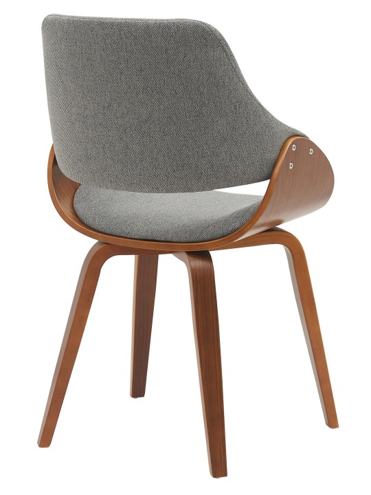 Ruokasalin tuoli Vangale kangasta, pähkinä/tummanharmaa