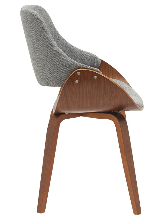 Ruokasalin tuoli Vangale kangasta, pähkinä/tummanharmaa